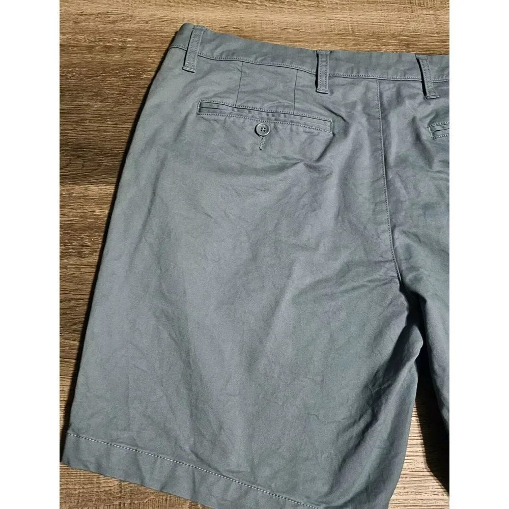 Untuckit Mens St. Vincent Chino Golf Shorts Size 36 Color Blue Stone‎ Outdoor